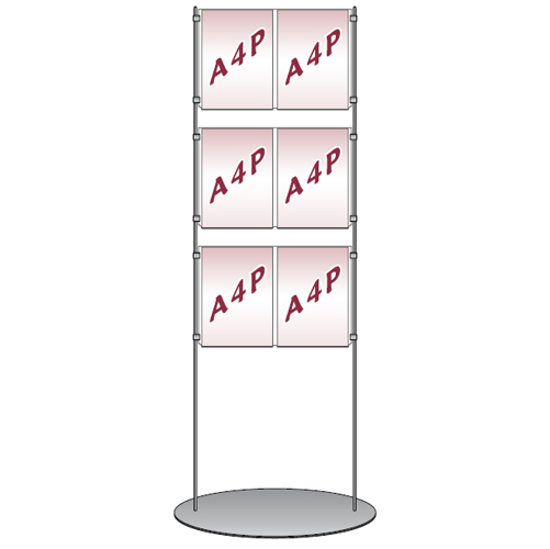 Poster stand with 3x double A4P